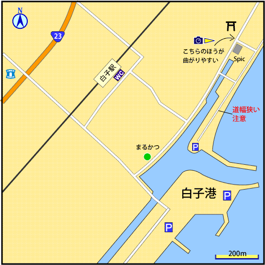 三重県白子港周辺図